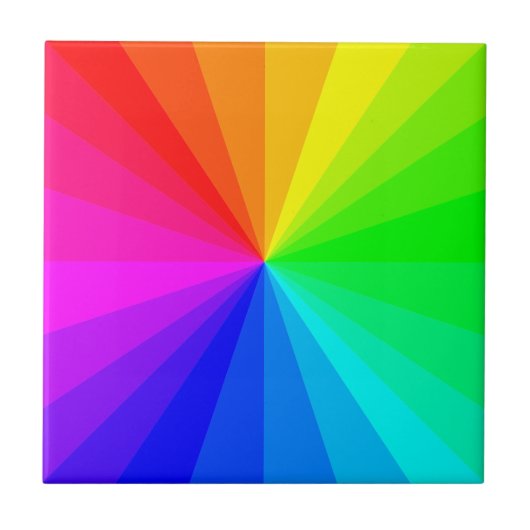 Regenboogkleuren Tegeltje (Voorkant)