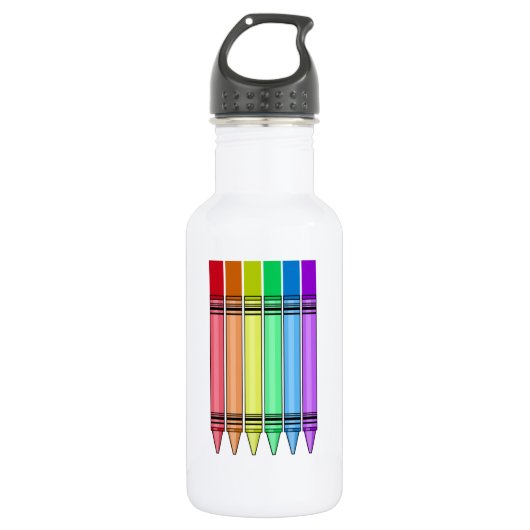 Regenboogkleuren Waterfles (Voorkant)