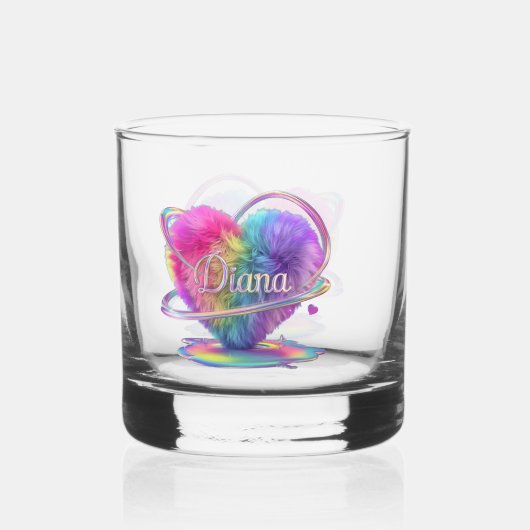 Regenboogkleurenkaart Design Whisky Glas (Voorkant)