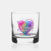 Regenboogkleurenkaart Design Whisky Glas (Achterkant)