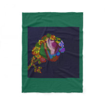 Regenboogkleurig bloemendeken van fleece