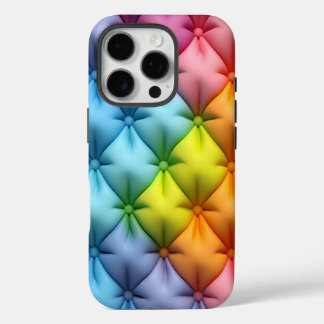 Regenboogkleurig getuft uiterlijk iPhone 16 pro hoesje