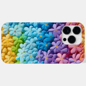 REGENBOOGKLEURIGE 3-D LOOK TINY FLOWERS Case-Mate iPhone CASE (Achterkant (horizontaal))