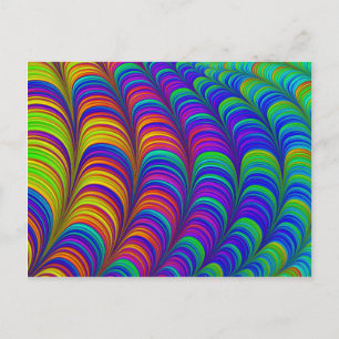 Regenboogkleurige 3D abstracte kunst Briefkaart