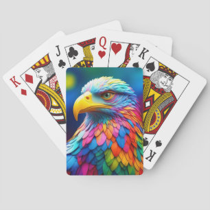 Regenboogkleurige Bald Eagle-65456 Pokerkaarten