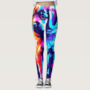 Regenboogkleurige Honden Kunst Leggings