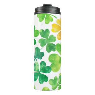 REGENBOOGKLEURIGE IERSE KELTISCHE SHAMROCKS THERMOSBEKER