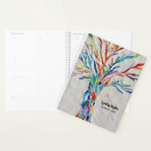 Regenboogkleurige levensboom planner (Display)
