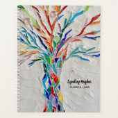 Regenboogkleurige levensboom planner (Voorkant)