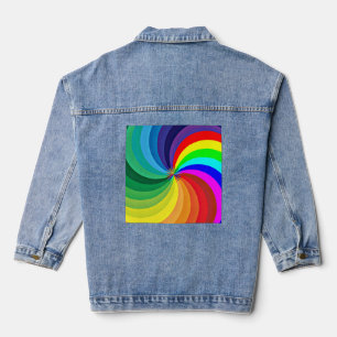 Regenboogkleurige Mandala-46556 Denim Jacket