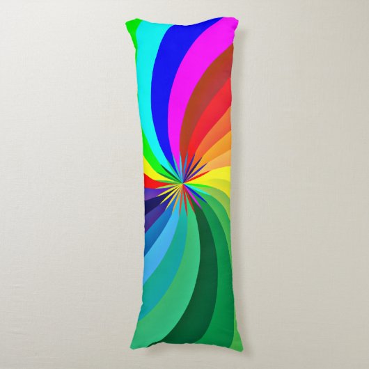 Regenboogkleurige Mandala-46556 Lichaamskussen (Voorkant Verticaal)