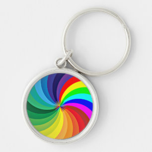 Regenboogkleurige Mandala-46556 Sleutelhanger