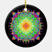  regenboogkleurige Mandala Abstracte Art Cerami Keramisch Ornament (Achterkant)
