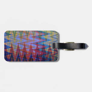 Regenboogkleurige Modern Marbling Swoon patroon Bagagelabel