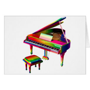 Regenboogkleurige piano