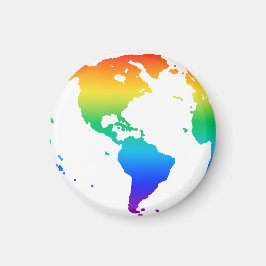 Regenboogkleurige planeet aarde magneet