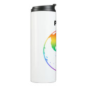 Regenboogkleurige planeet aarde thermosbeker (Gedraaid links)