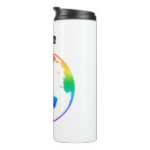 Regenboogkleurige planeet aarde thermosbeker (Geroteerd rechts)