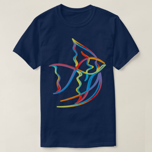 Regenboogkleurige siervissen t-shirt (Design voorkant)