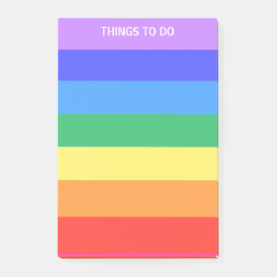 Regenboogkleurige strips om te doen post-it® notes
