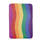 Regenboogkleurige Wavy-lijnen Badmat (Voorkant Verticaal)