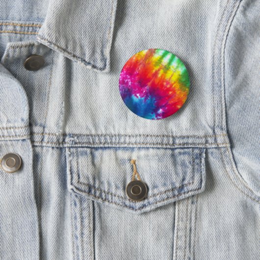 Regenboogkleurstof Stropdas-kleurstof Ronde Button 5,7 Cm (In situ)