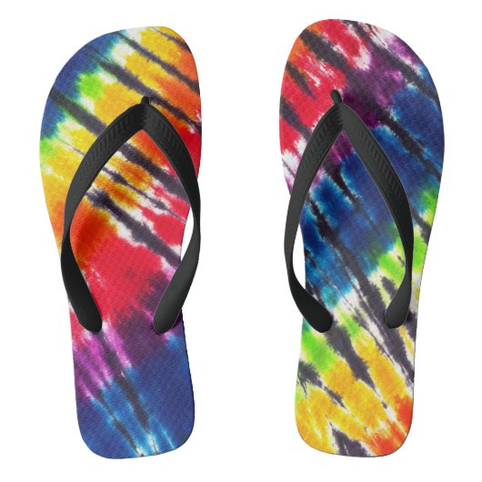 Regenboogkleurstof Stropdas-kleurstof Teenslippers (Voetbed)