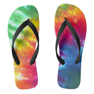 Regenboogkleurstof Stropdas-kleurstof Teenslippers