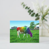 Regenboogkoe Briefkaart (Staand voorkant)