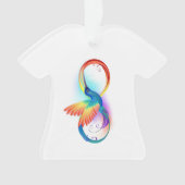 Regenboogkolibrie met oneindigheidssymbool ornament (voorkant)