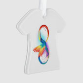 Regenboogkolibrie met oneindigheidssymbool ornament (voorkant)