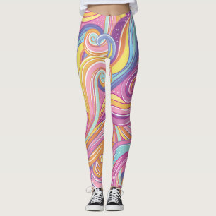 Regenboogkomeet: magische dromerige hemel. leggings
