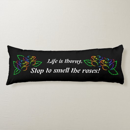 Regenboogkopleiding Rozen Lichaamskussen (Voorkant)