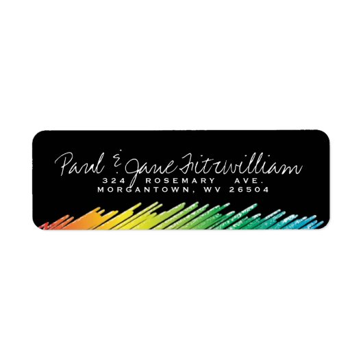 Regenboogkrijt. Etiket (Voorkant)