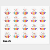 Regenboogkrijtjes Eigendom Van Klas Sticker Regen (Vel)