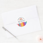 Regenboogkrijtjes Eigendom Van Klas Sticker Regen (Envelop)