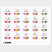 Regenboogkrijtjes Eigendom Van Klas Sticker Regen (Vel)