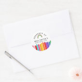 Regenboogkrijtjes Eigendom Van Klas Sticker Regen (Envelop)