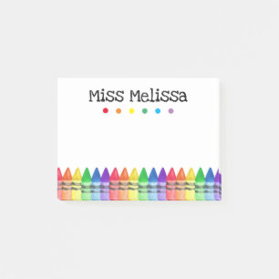 Regenboogkrijtjes Voorschoolse leerkracht memobrie Post-it® Notes