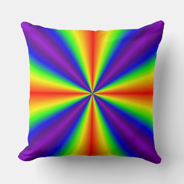 Regenboogkruis Kussen (Voorkant)