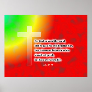 Regenboogkruis Poster