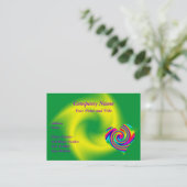 Regenboogkunst: Geel groen Visitekaartje (Staand voorkant)