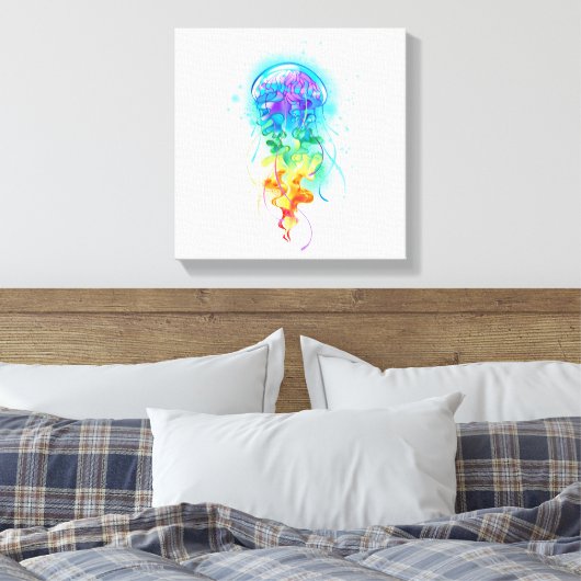Regenboogkwal Canvas Afdruk (Insitu (Slaapkamer))