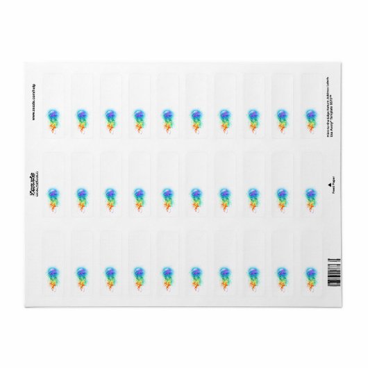 Regenboogkwal Etiket (Full Sheet)