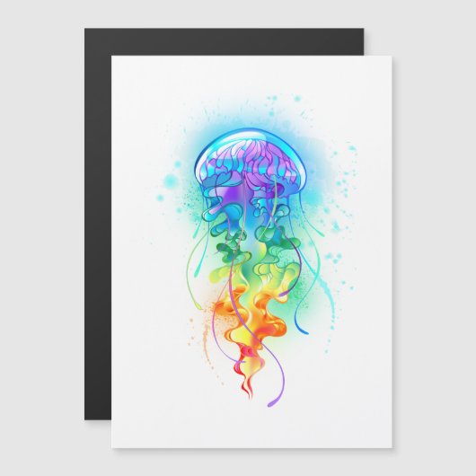 Regenboogkwal Magnetische Uitnodiging (Voorkant / Achterkant)