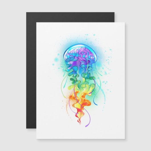 Regenboogkwal Magnetische Uitnodiging (Voorkant / Achterkant)