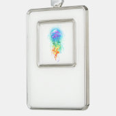 Regenboogkwal Verzilverd Kader Ornament (Links)