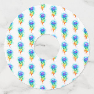 Regenboogkwal Wijnglaslabel