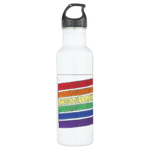 Regenbooglaag Schuif Dessert Food Water Bottle Waterfles