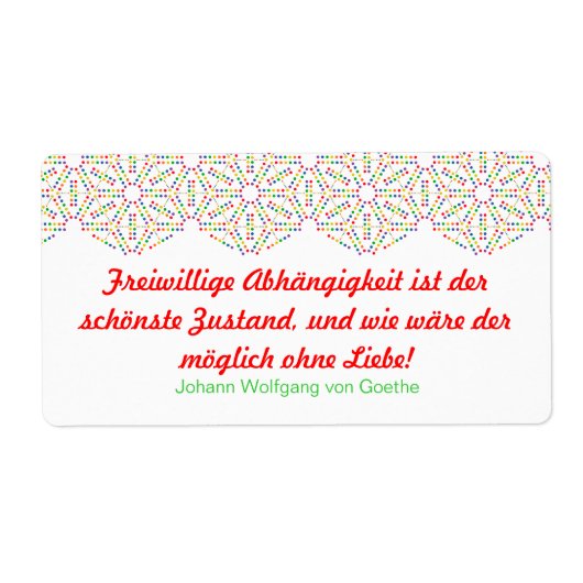 Regenbooglabels Etiket (Voorkant)